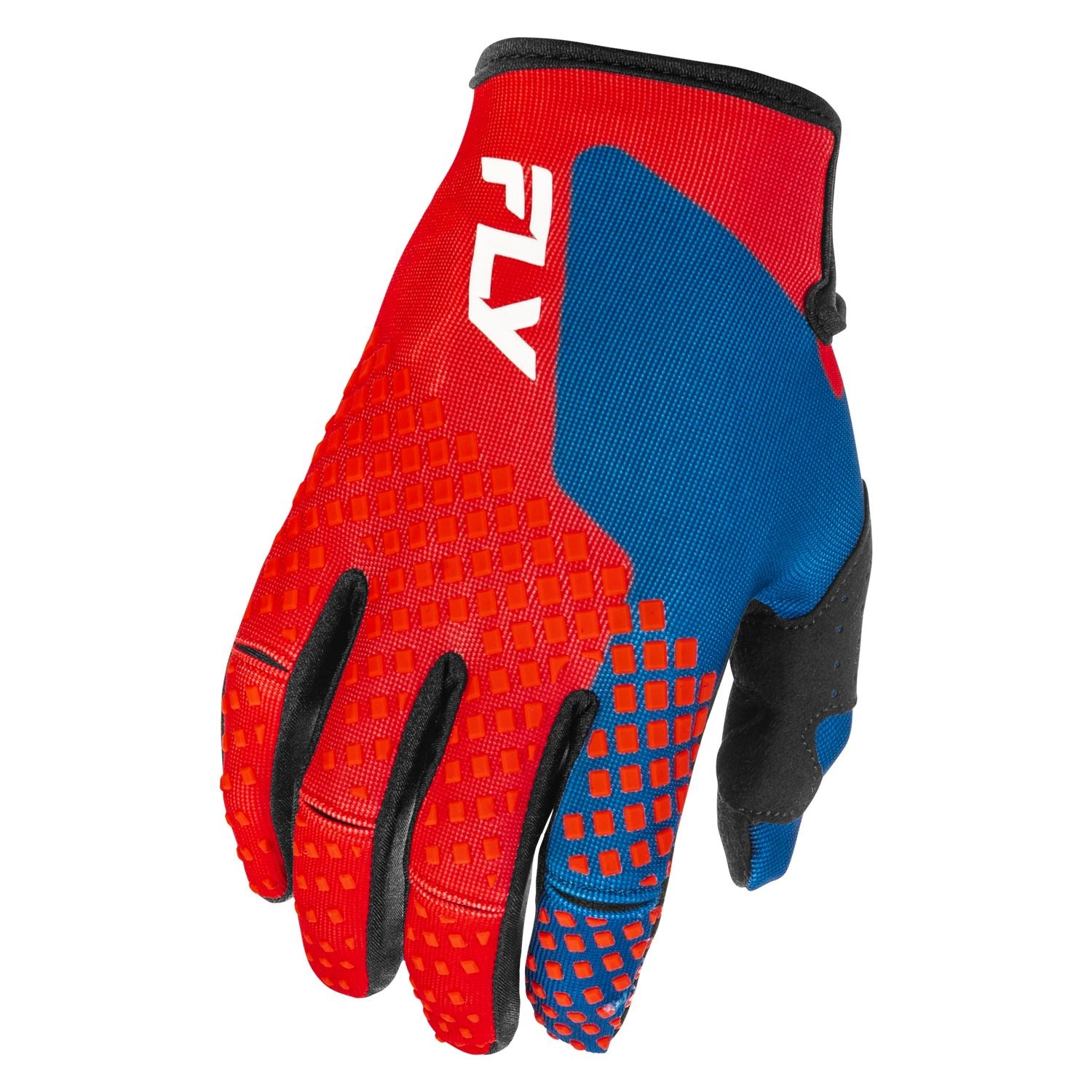 Fly Racing 2026 Motocross Gloves Kinetic Youth Red White Blue